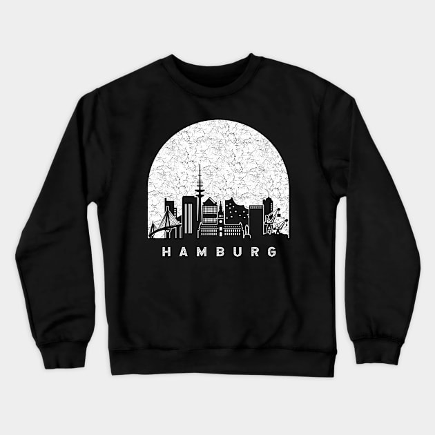 Hamburg Germany Skyline Crewneck Sweatshirt by ThyShirtProject - Affiliate